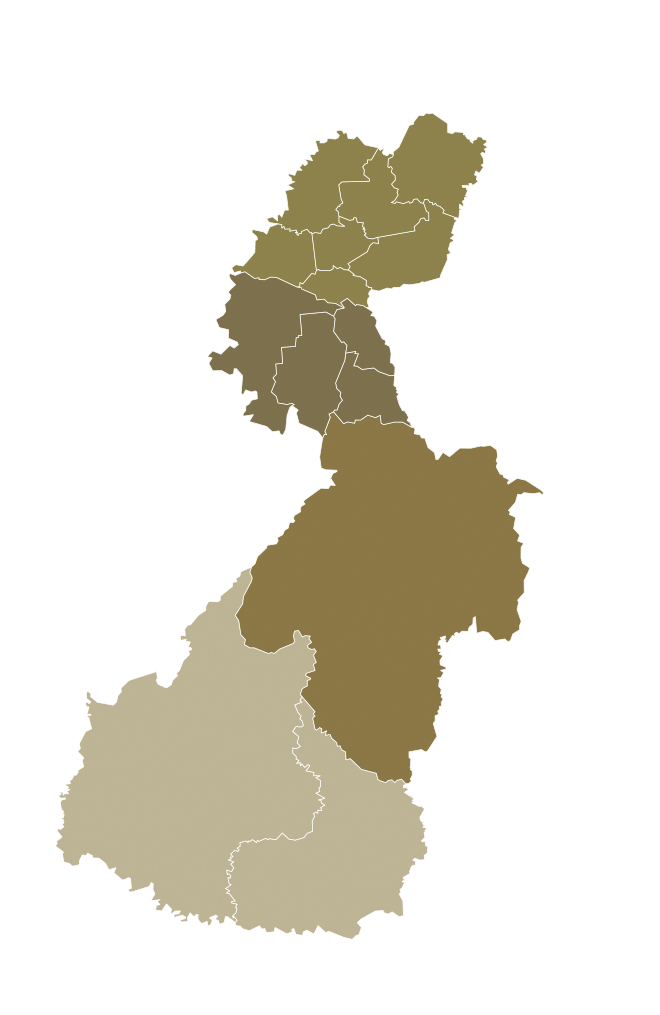 Mapa da Diocese de Cachoeira do Sul